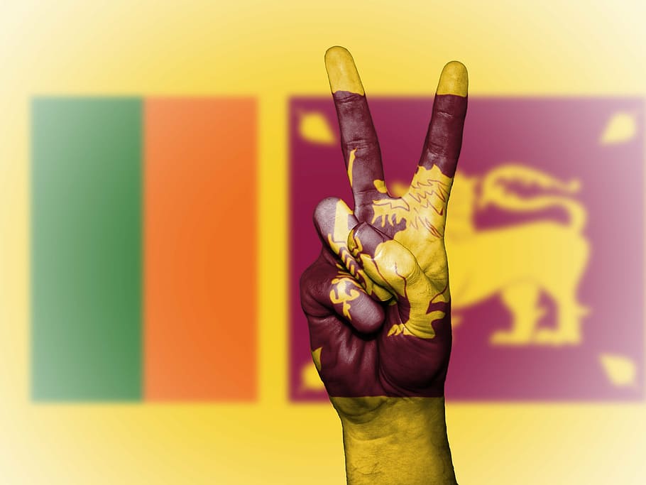 sri lanka, peace, hand, nation, background, banner, colors, HD wallpaper