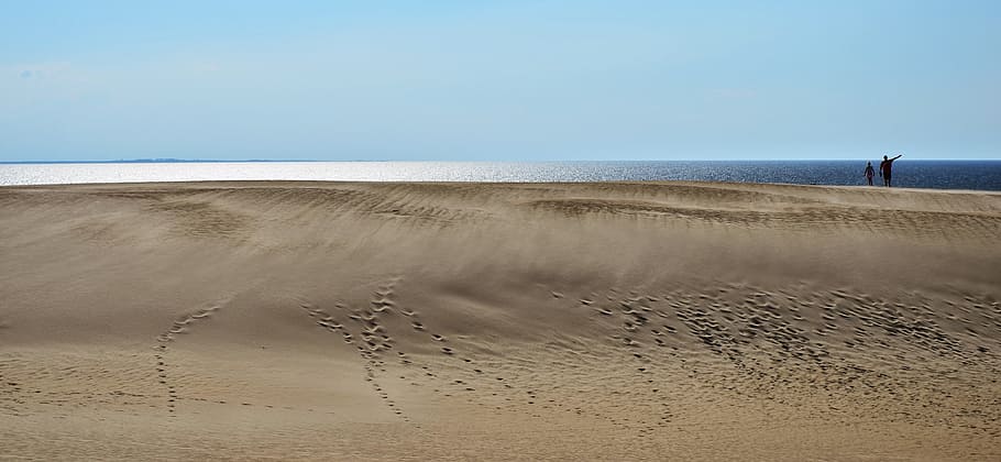 Sand, Dunes, Landscape, Dry, Summer, desert, beach, sea, nature HD wallpaper