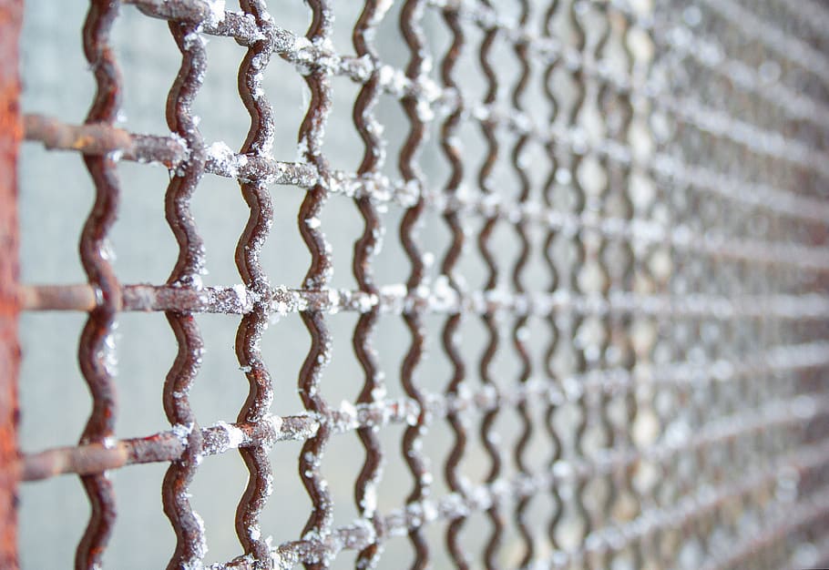 window, grid, home, old, building, prison, ruin, lonely, caught HD wallpaper