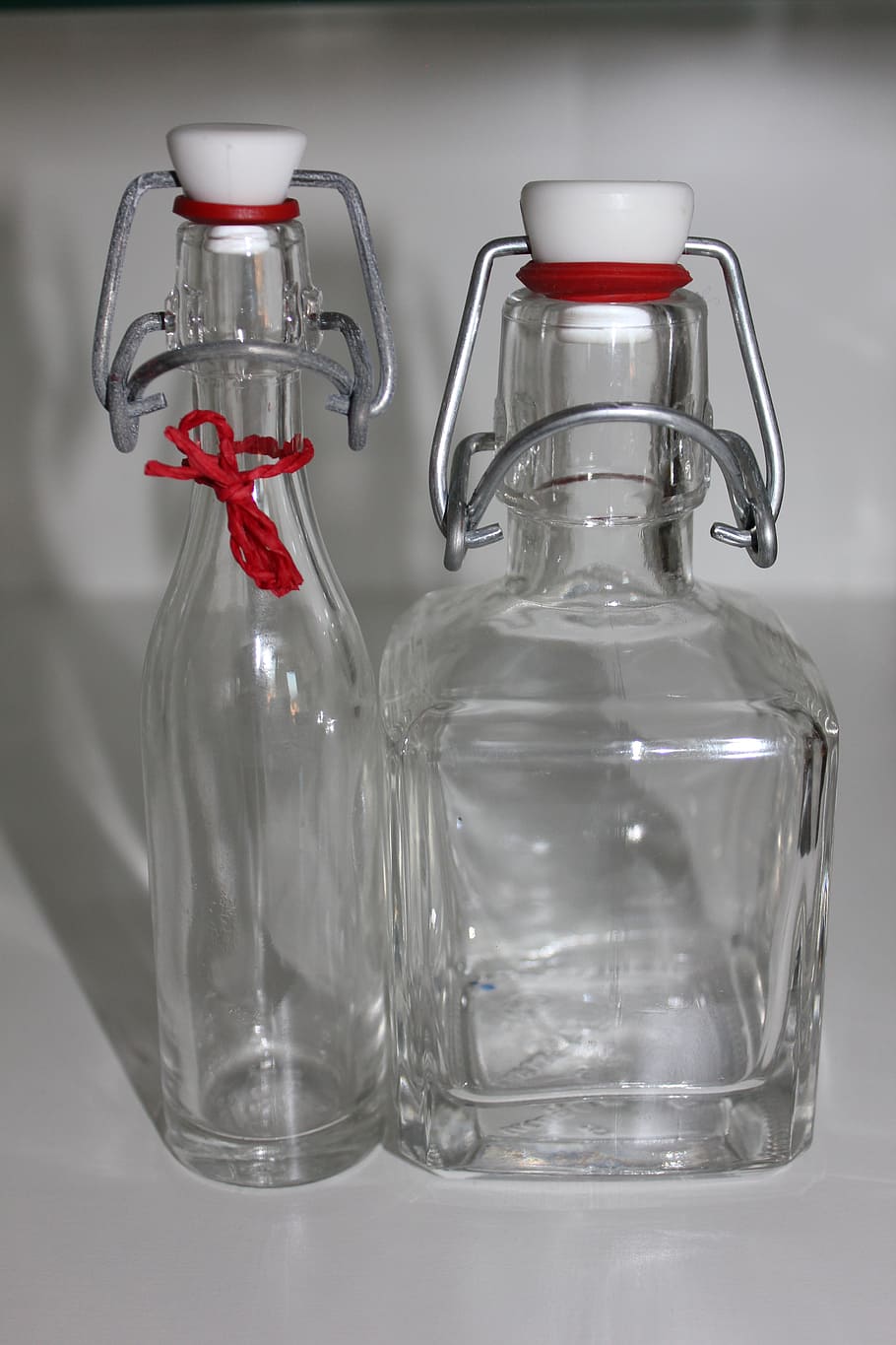 glass, bottles, red, transparent, glass - material, container HD wallpaper