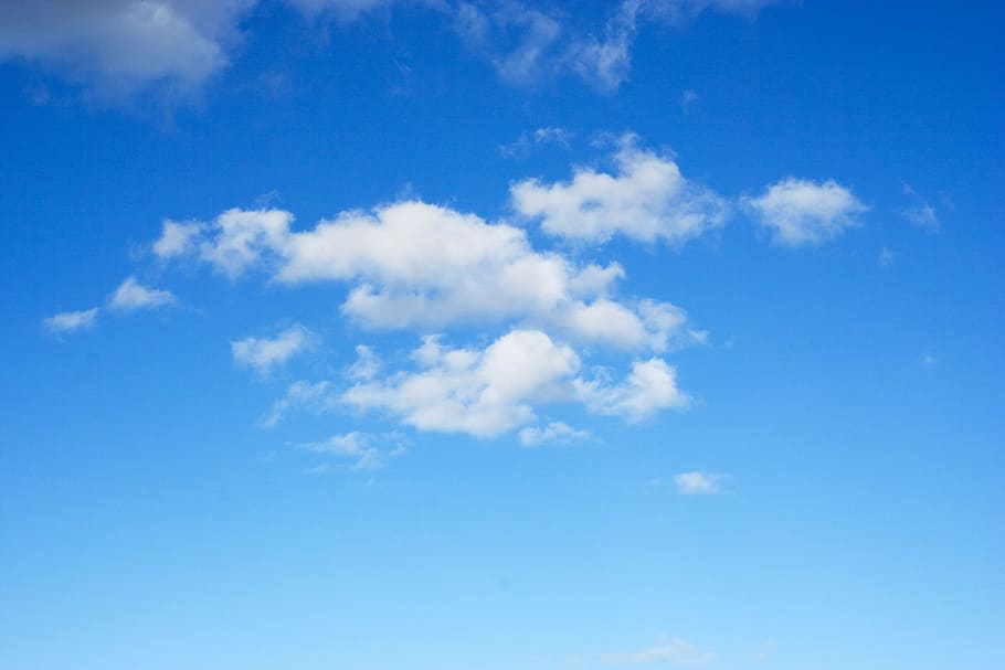 cumulus clouds at daytime, Sky, Blue, Blue, Cloud, Weather HD wallpaper