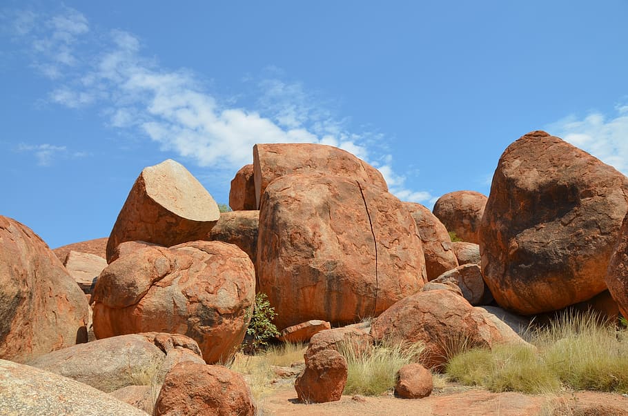 devils marbles, karlu karlu, rocks, australia, boulder, landscape HD wallpaper