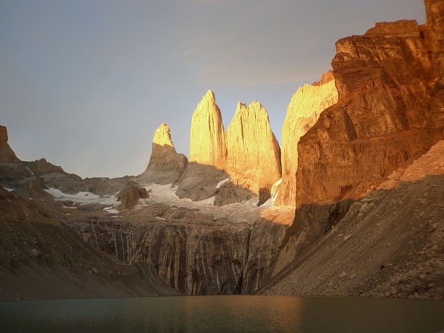 torres del paine, chile, patagonia, glacier, nature, mountains, HD wallpaper