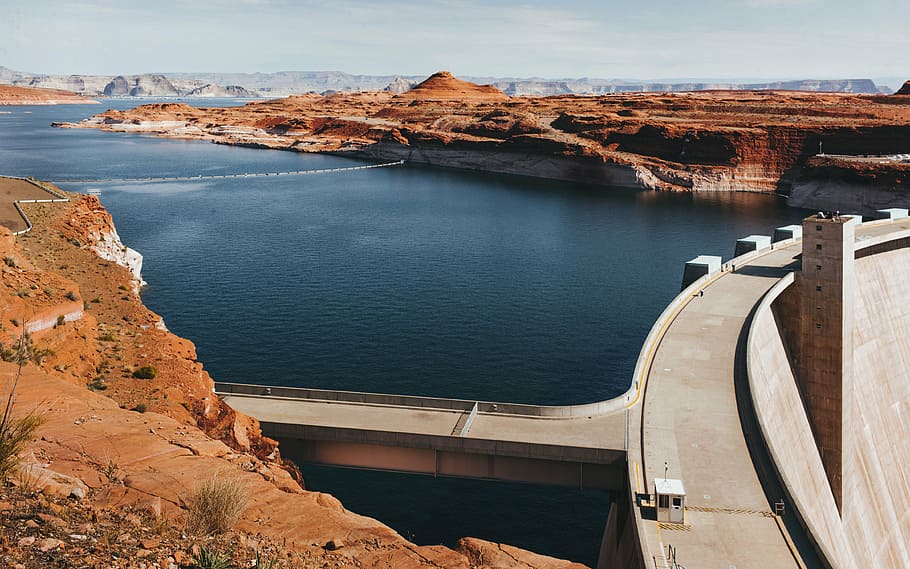 Hoover Dam, architecture, building, bridge, structure, sea HD wallpaper
