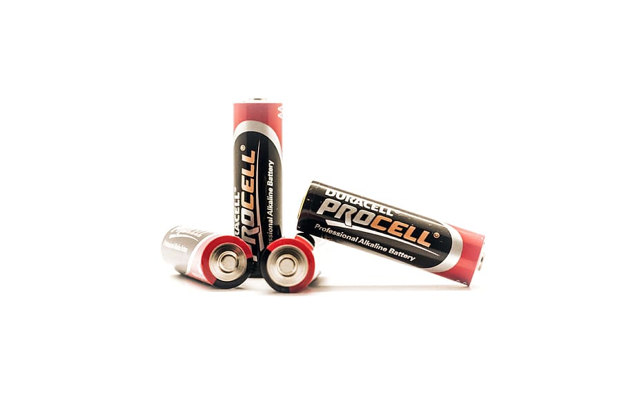 four Duracell Procell AAA batteries, Power, Energy, Objects HD wallpaper