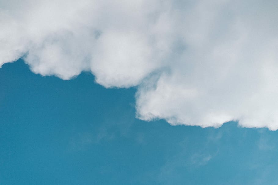 white clouds under blue sky during daytime, aerial photography of white clouds HD wallpaper