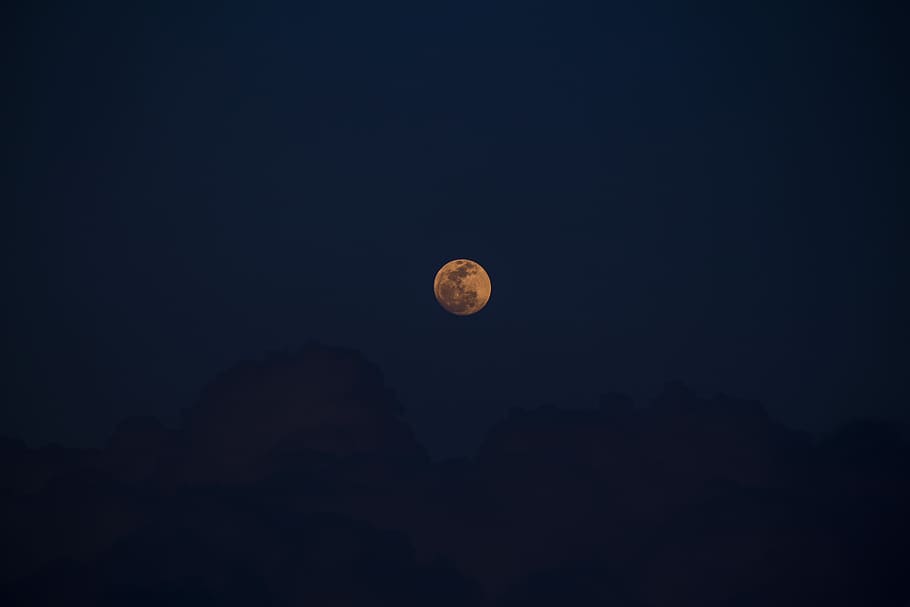 moon, clouds, full moon, cloudy, moonlight, darkness, night HD wallpaper