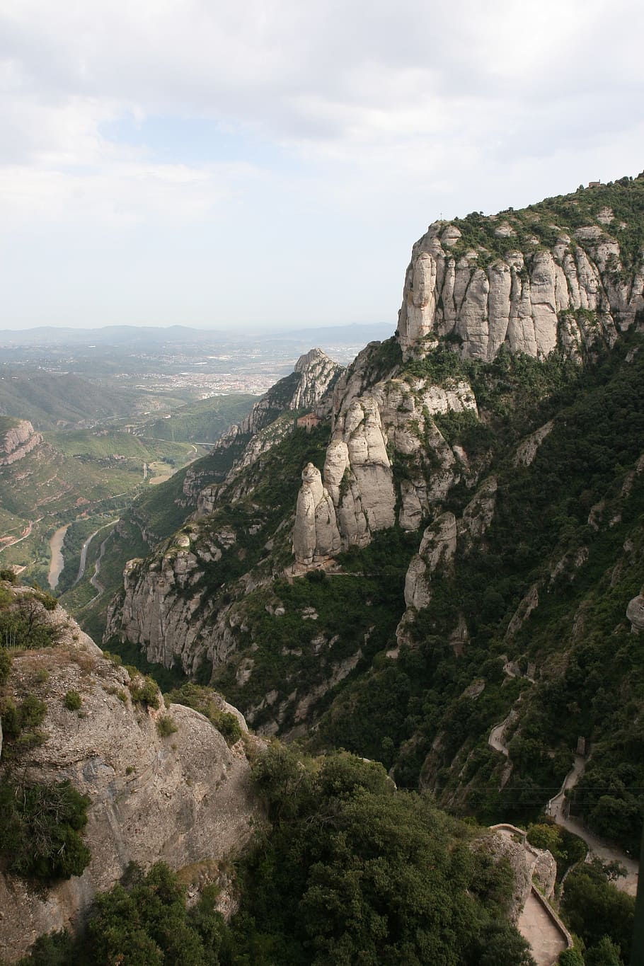 mountains, spain, montserrat, rock, sky, beauty in nature, scenics - nature HD wallpaper