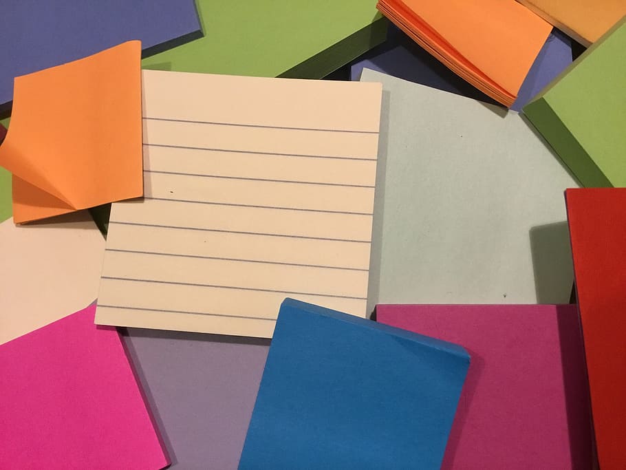 sticky notes, organization, office, post, blank, color, organize HD wallpaper