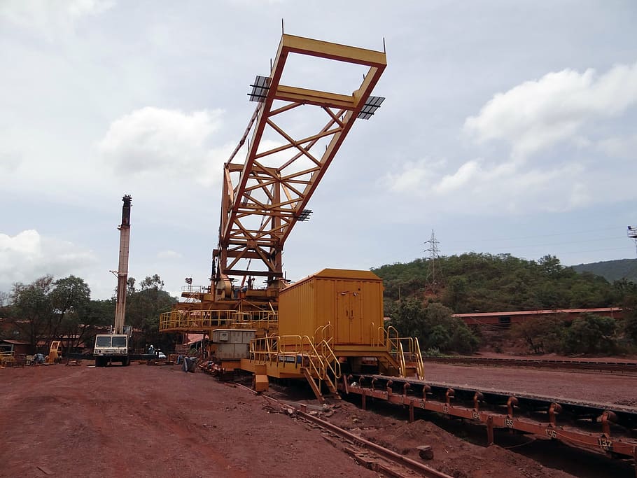 mining, iron ore, mine, transport, machinery, mineral, industrial HD wallpaper