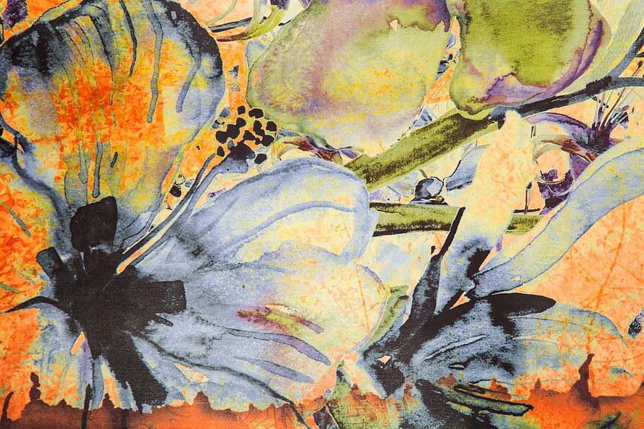 abstract painting, flower, texture, pattern, fabric, natural
