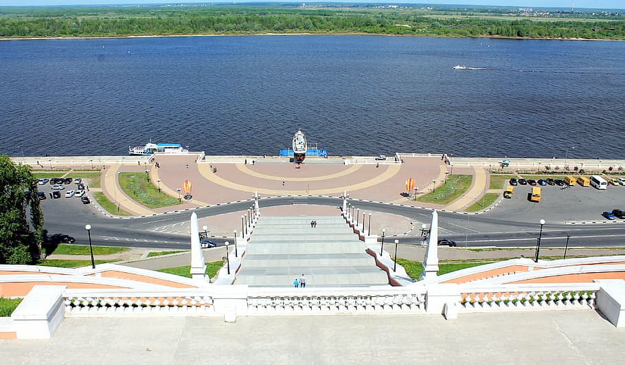 nizhniy novgorod, quay, embankment in nizhny novgorod, beautiful view, HD wallpaper