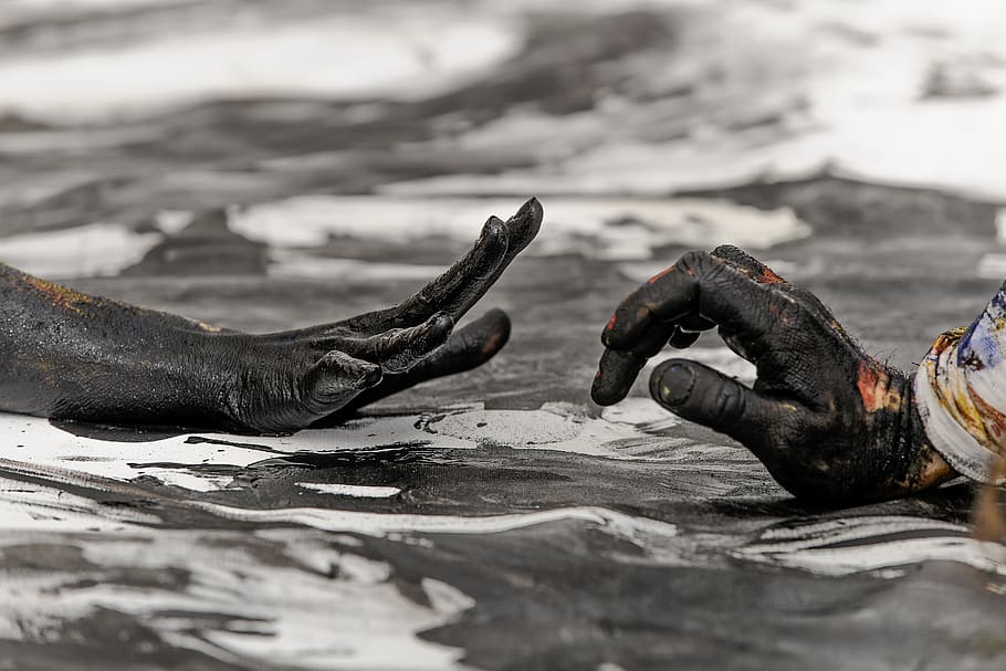 hands, experimental, perfomance, body colour, animal, animal themes HD wallpaper