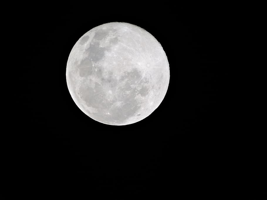 Full Moon, Sky, night, astronomy, moon surface, nature, no people HD wallpaper