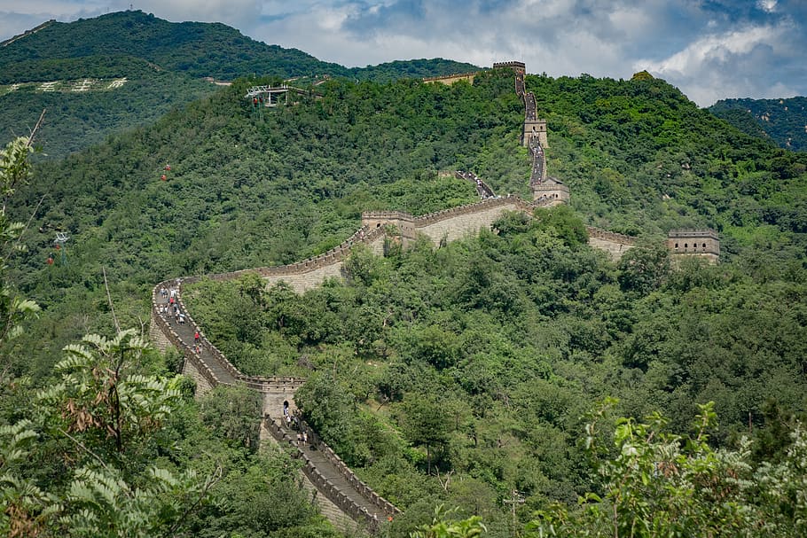 china, great wall, landscape, tourism, ancient, architecture, HD wallpaper