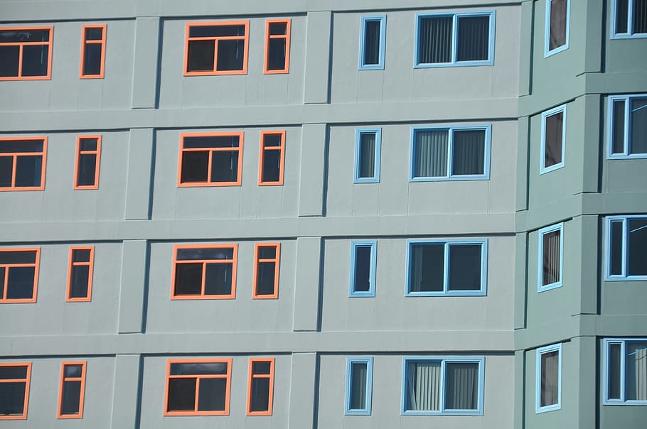 windows, apartment, wall, modern, view, architectural, architecture HD wallpaper
