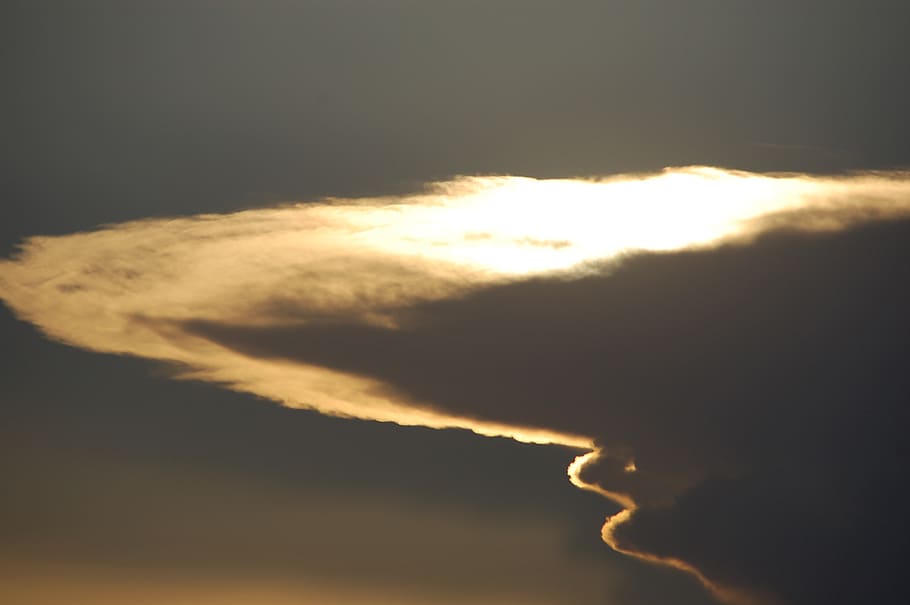 sky, the evening sky, clouds, cloud - sky, one person, nature HD wallpaper