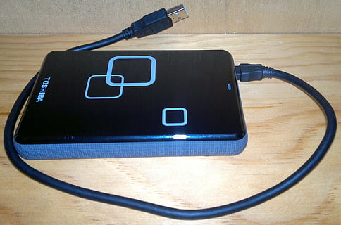 black Toshiba external drive, external hard drive, usb, storage HD wallpaper