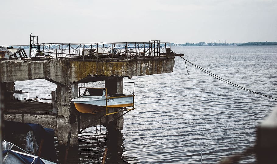architecture, old, building, sea, ocean, water, boat, coast HD wallpaper