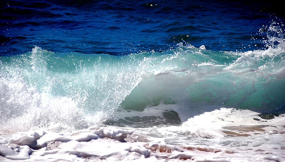 Close-up of Waves in Sea, beach, cold, crash, foam, forward, motion HD wallpaper