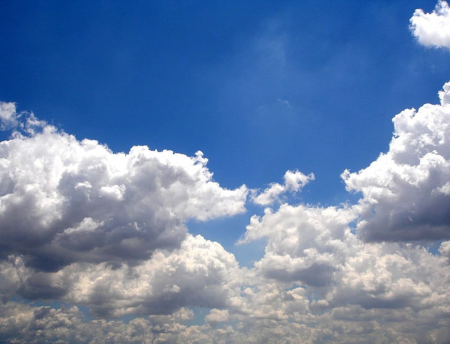 photography of white clouds during day time, heaven, sky, horizon HD wallpaper