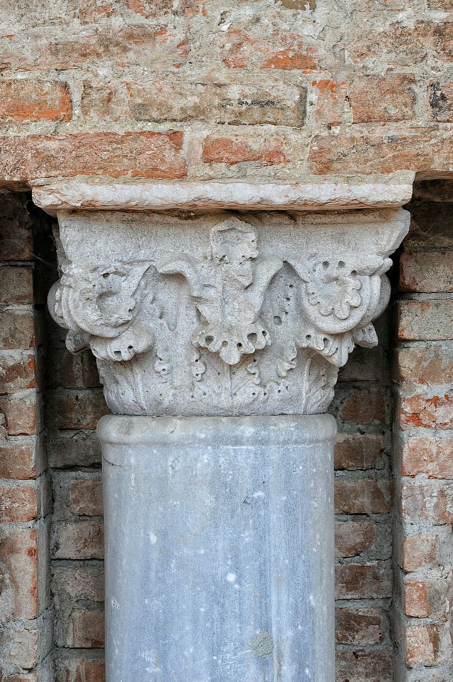 capitello, texture, paint, wall, marble, bricks, ancient, stone HD wallpaper
