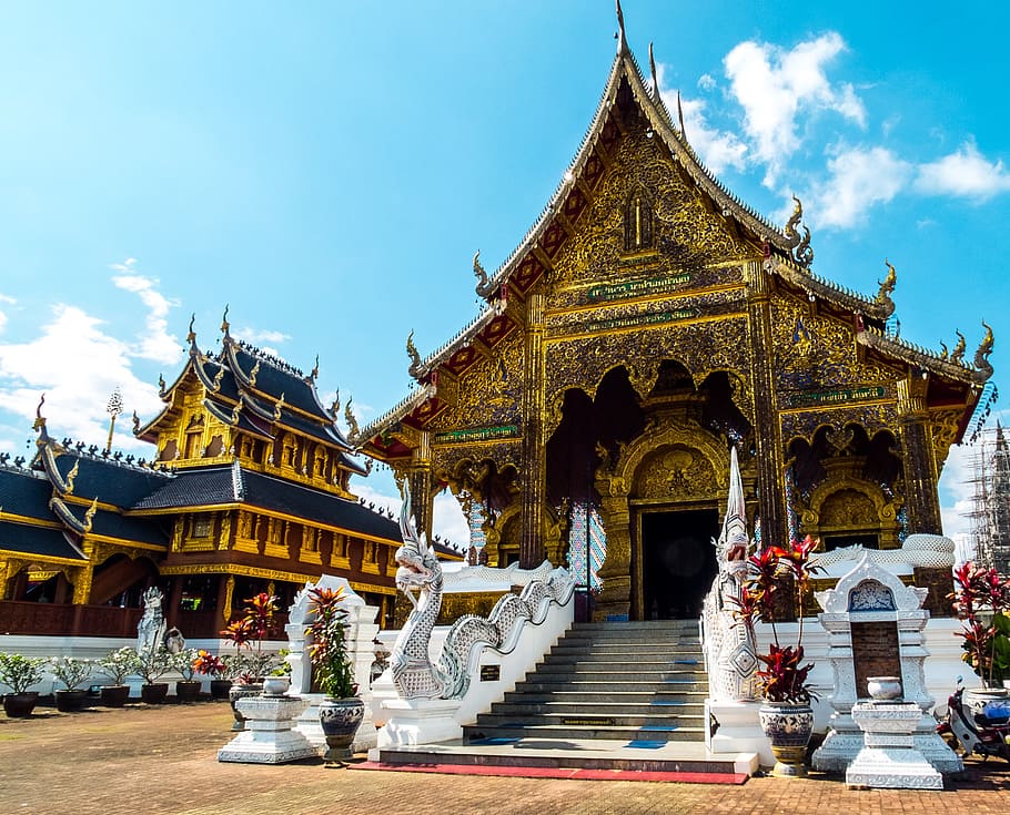 HD wallpaper: temple complex, north thailand, architecture, built structure  | Wallpaper Flare