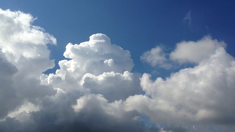 Sky, Clouds, Glomerulus, Nature, blue sky, white, landscape HD wallpaper