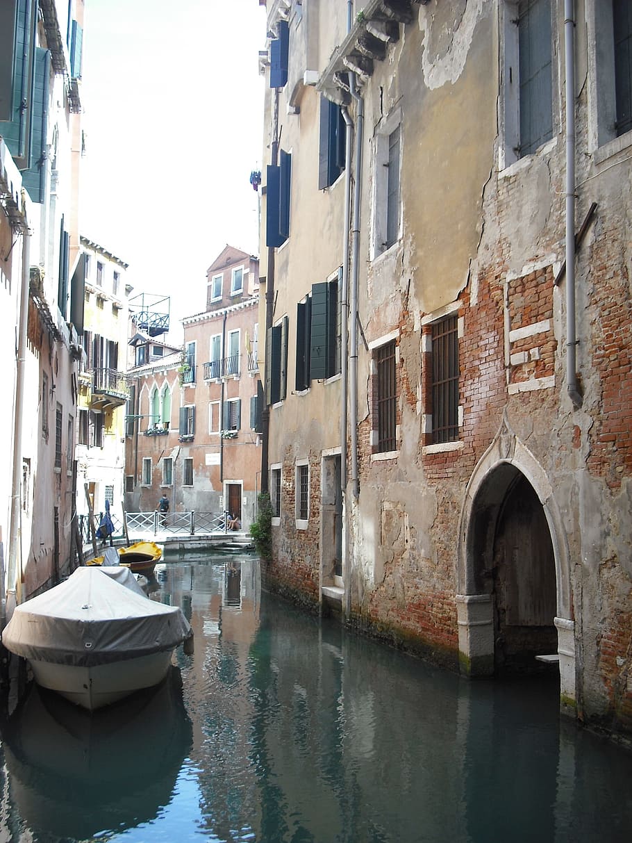 channel, lagoon, venice, water, building exterior, architecture HD wallpaper