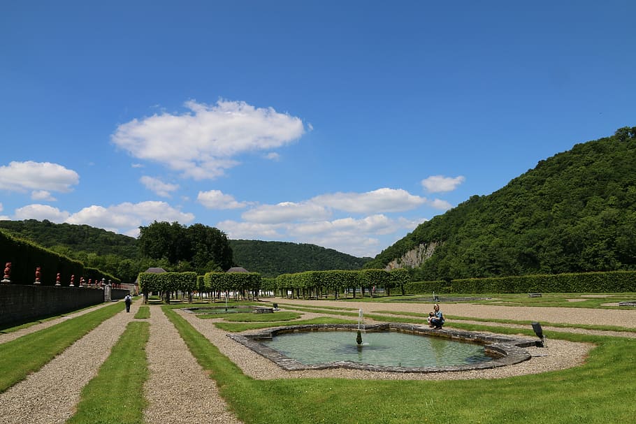 park, summer, nature, spring, pond, sky, tree, plant, cloud - sky HD wallpaper