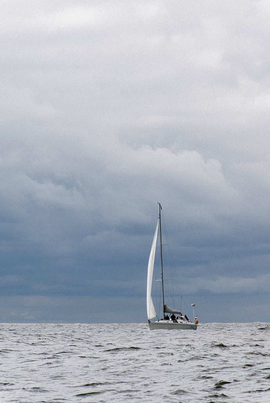 Yacht in the sea, landscape, nautical Vessel, sailing, sailboat HD wallpaper