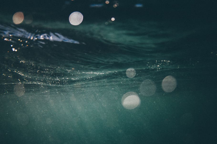 untitled, underwater, ocean, sea, night, moon, nature, no people HD wallpaper