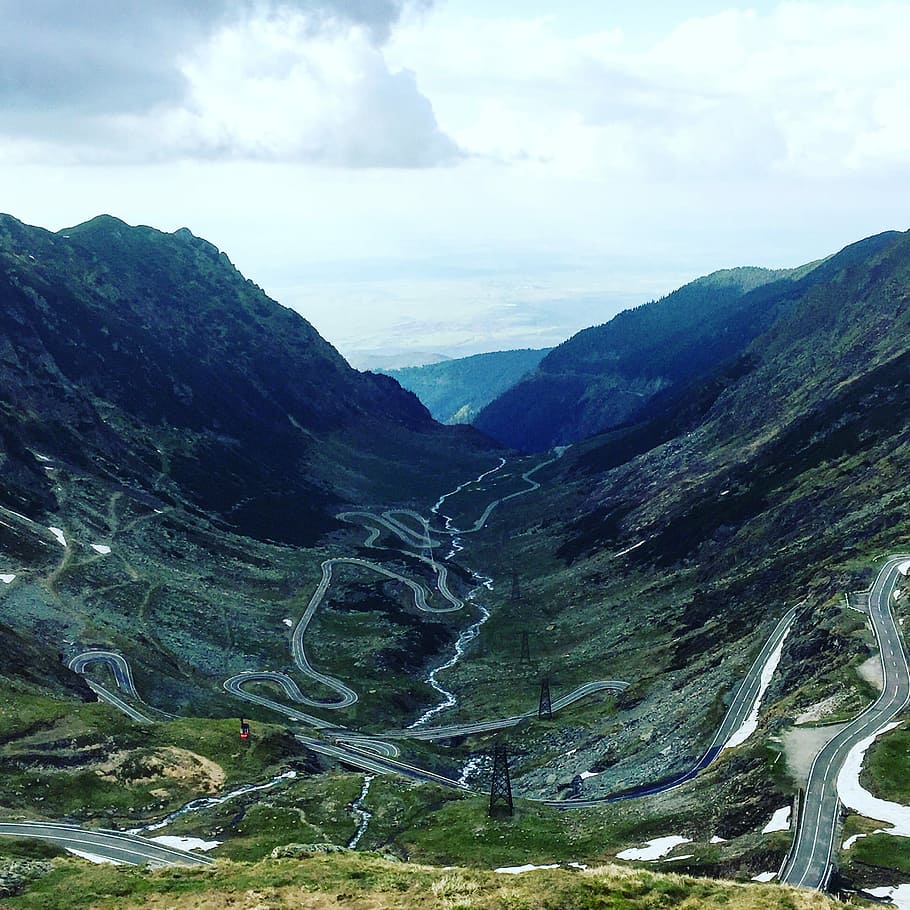 Transfagarasan road, photo of mountains during daytime, valley, HD wallpaper