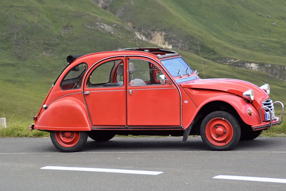 Oldtimer, Auto, Duck, Glockner, Road, glockner road, mountains HD wallpaper