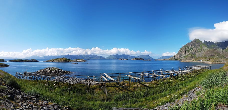 norway, sea, fjord, landscape, scandinavia, water, europe, norwegian, HD wallpaper