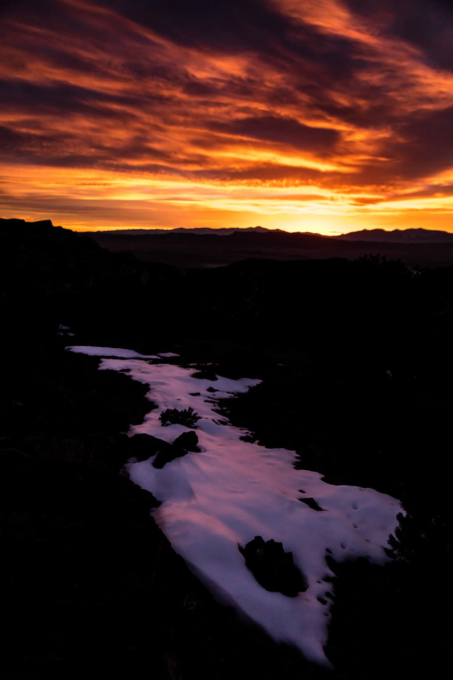golden hour and mountain, photography of golden hour, snow, sunset HD wallpaper