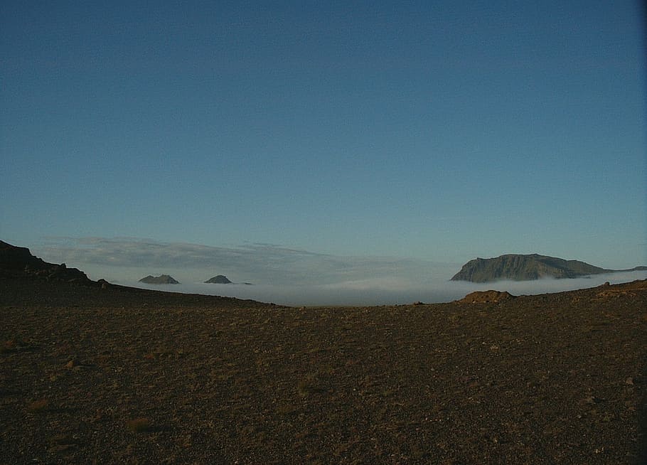 iceland, fog, flat, sky, tranquility, tranquil scene, scenics - nature HD wallpaper