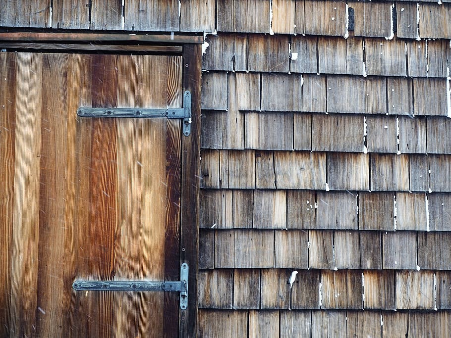 door, hut, old, garden shed, cottage door, holiday, allgäu, HD wallpaper