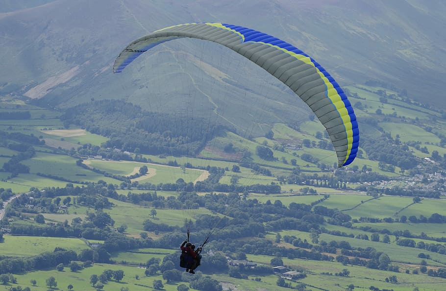 Paragliding, Adventure Sport, Glider, -flying, keswick, skiddaw, HD wallpaper