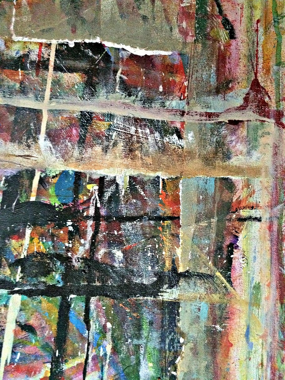 multicolored abstract painting, abstract art, artwork, texture