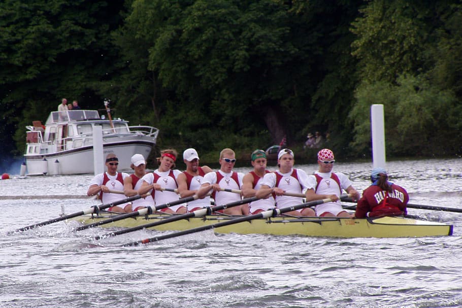 Harvard's Men's Eight Crew in Cambridge, Massachusetts, boats