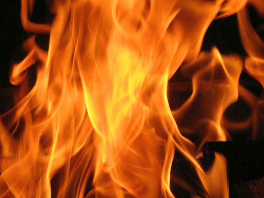 fire, heat, combustible, flame, flames, hot, background, burning HD wallpaper