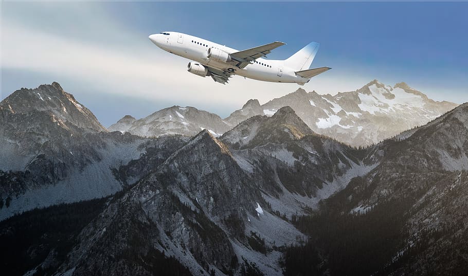 mountain, snow, travel, panoramic, nature, landscape, flying HD wallpaper