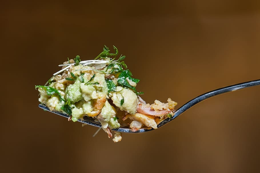 food, spoon, blur, dish, close-up, delicious, epicure, focus HD wallpaper