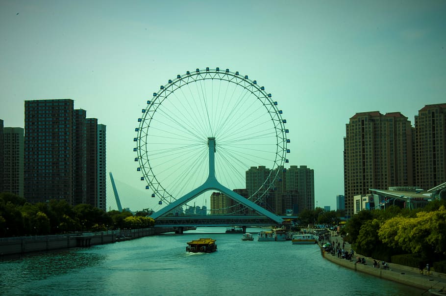 the, ferris, wheel, built structure, architecture, amusement park ride HD wallpaper