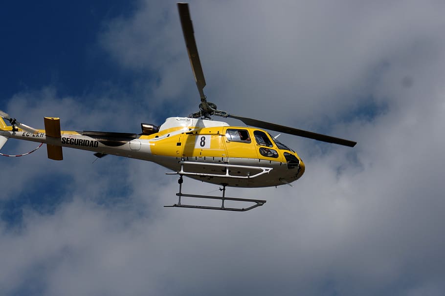 helicopter, security, flight, rotors, air vehicle, mode of transportation HD wallpaper