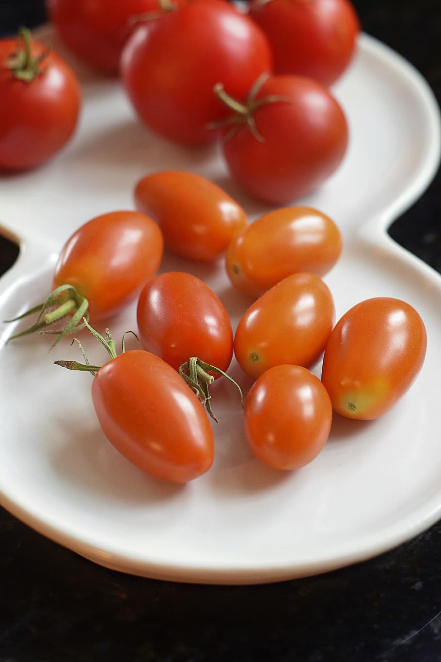 cherry tomatoes, garden, fresh, fresh picked, vine, organic, HD wallpaper