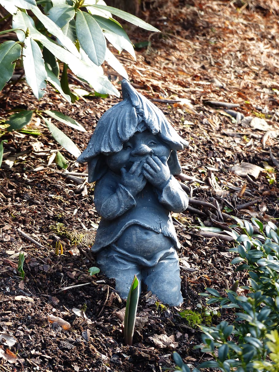 Dwarf, Kobold, Garden Gnome, garden figurines, figure, stone figure, HD wallpaper