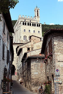 umbria, gubbio, glimpse, architecture, built structure, building exterior HD wallpaper