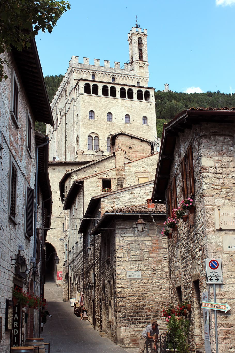 umbria, gubbio, glimpse, architecture, built structure, building exterior HD wallpaper